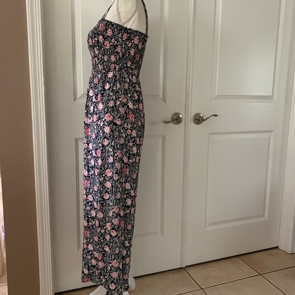 LOFT Floral Smocked Jumpsuit - Picture 7 of 14